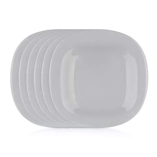 Luminarc Kwadratowy talerz deserowy CARINE 19 cm, 6 szt., szary