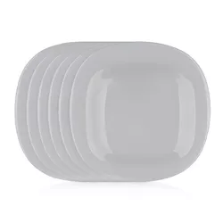 Luminarc Kwadratowy talerz deserowy CARINE 19 cm, 6 szt., szary