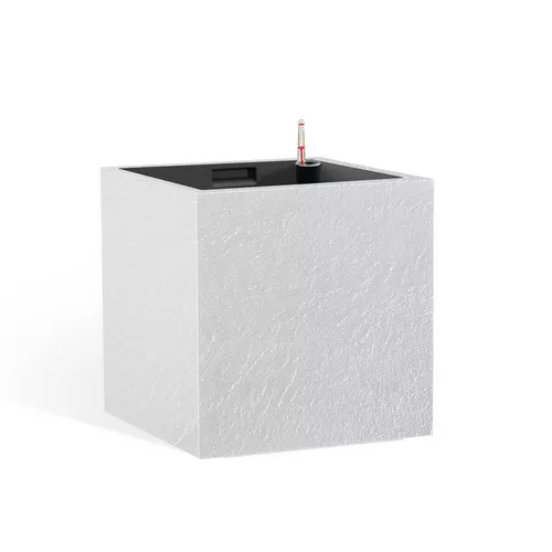 Flower Lover Doniczka samonawadniająca Cubico Stone biały, 27 cm